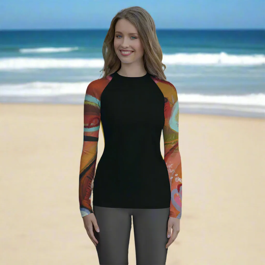 Rash Guard "Circles in the Sand" Black