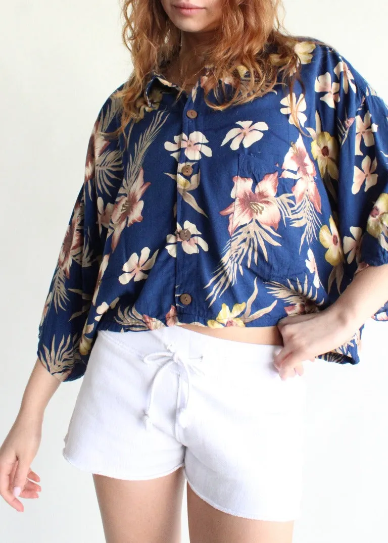 RCYCLD Crop Tropical Shirt