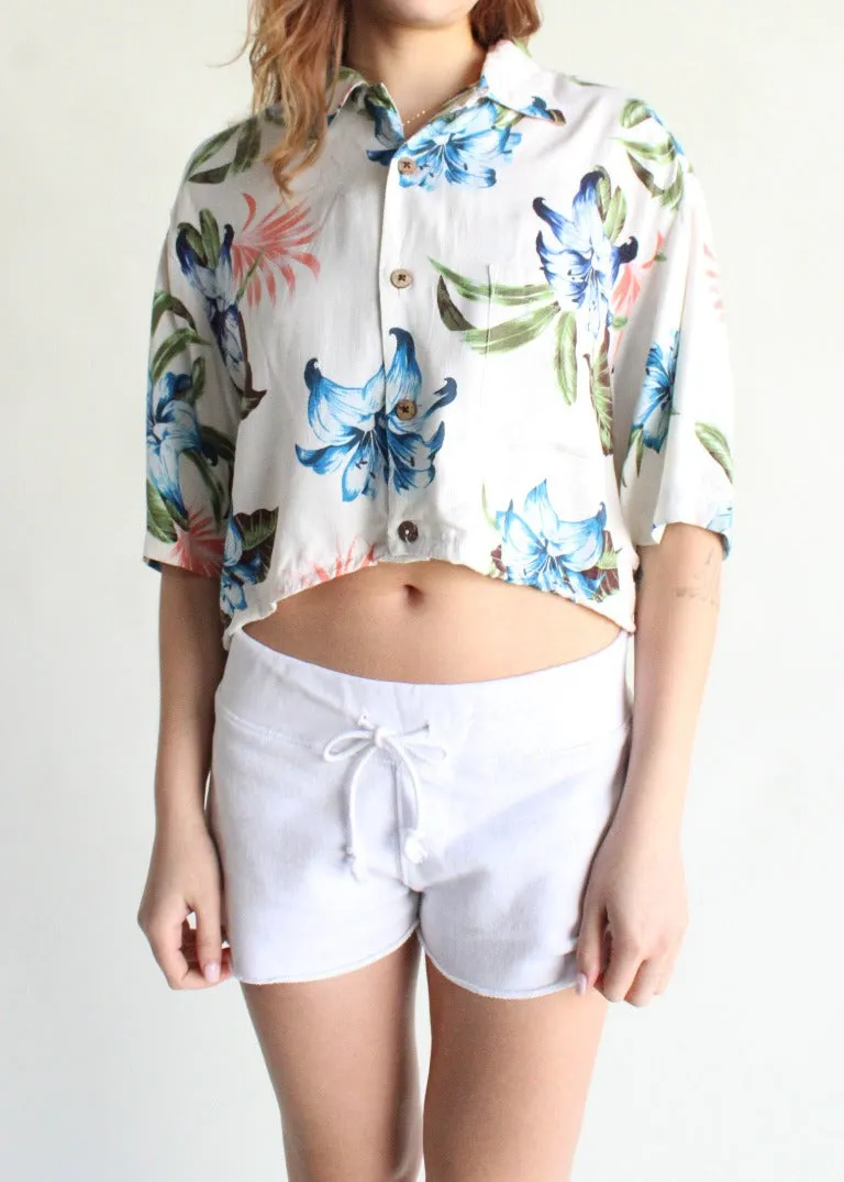 RCYCLD Crop Tropical Shirt
