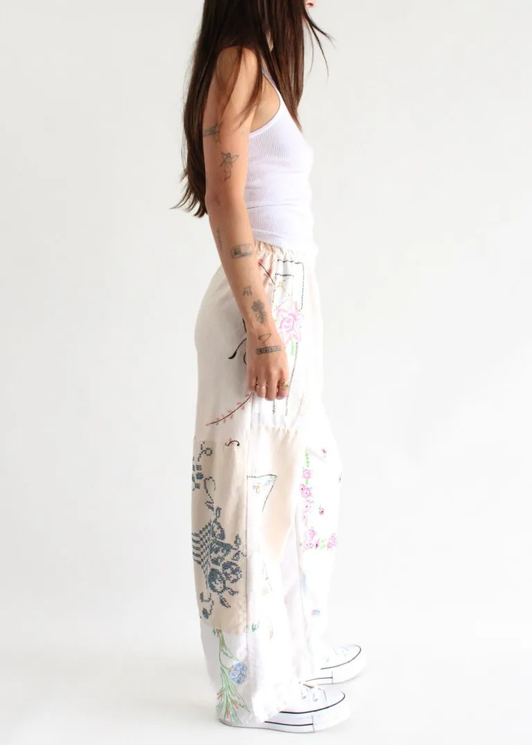 RCYCLD Embroidered Pieced Pant