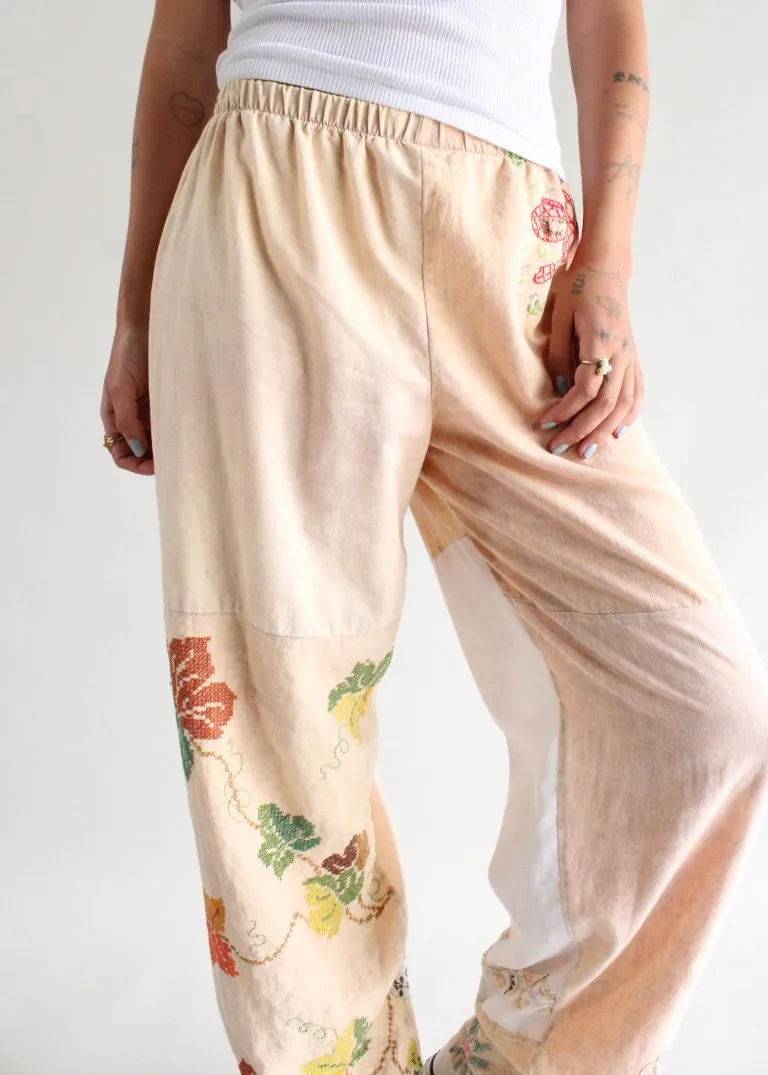 RCYCLD Embroidered Pieced Pant