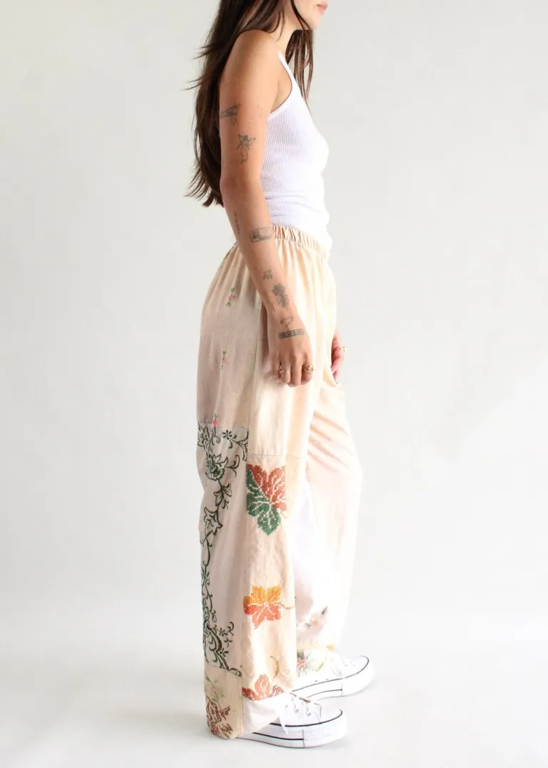RCYCLD Embroidered Pieced Pant
