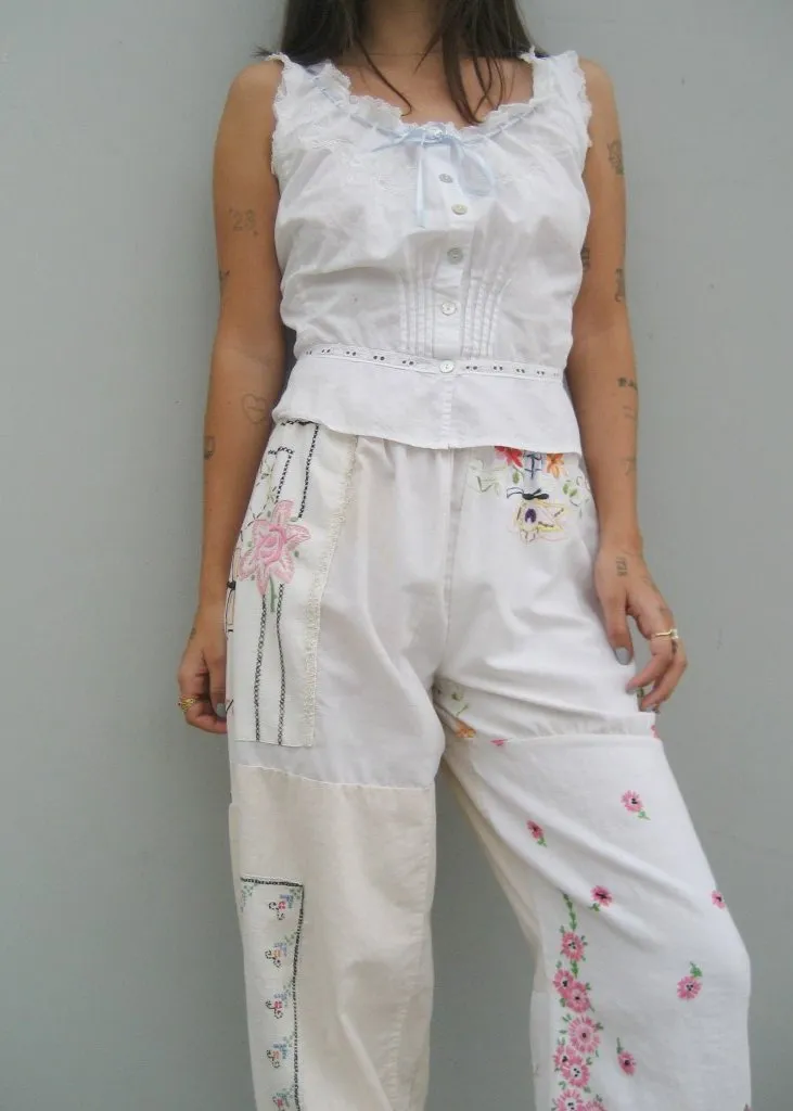 RCYCLD Embroidered Pieced Pant
