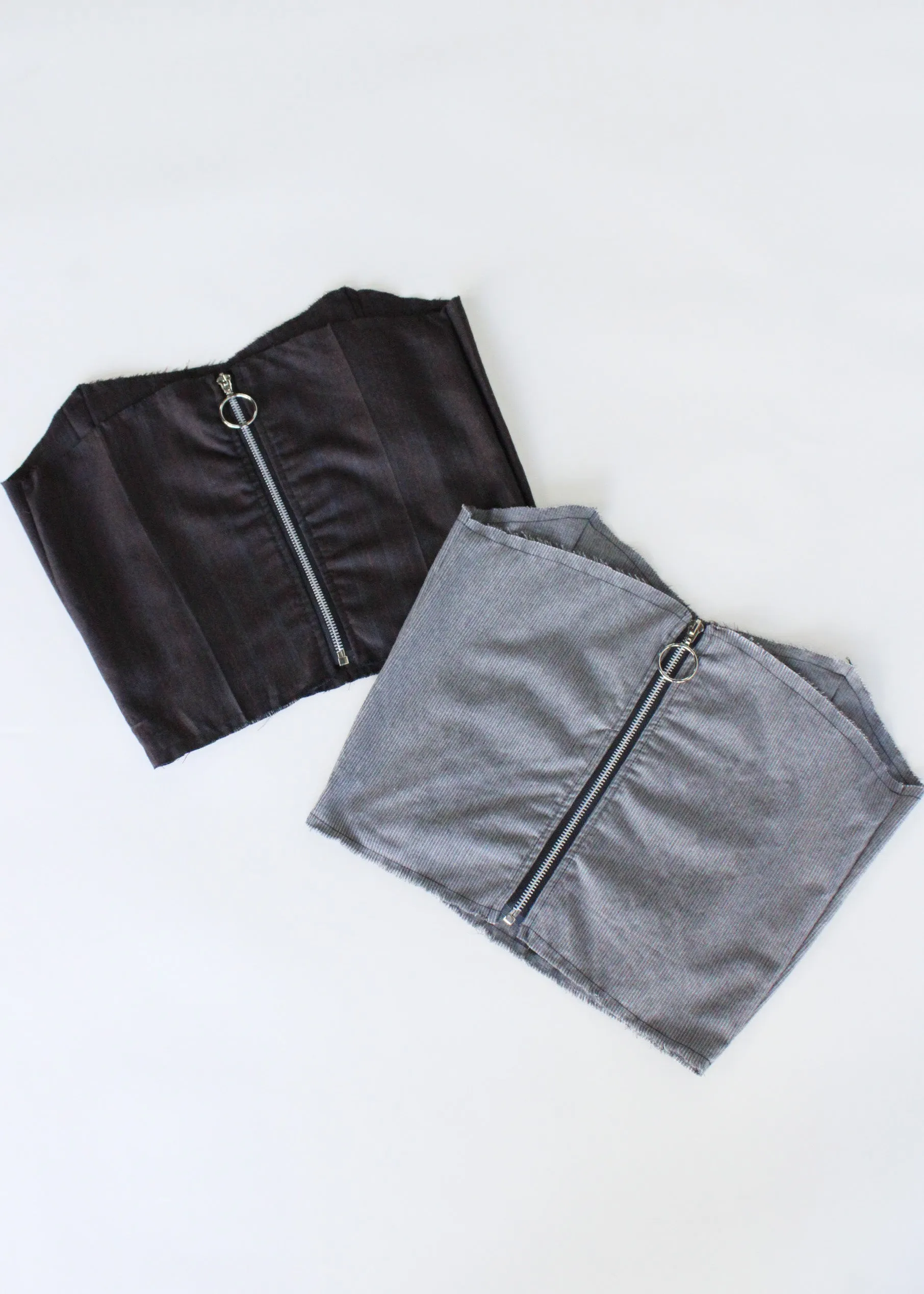 RCYCLD Pinstripe Bustier Top