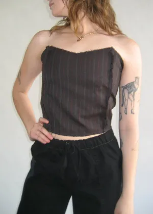 RCYCLD Pinstripe Bustier Top