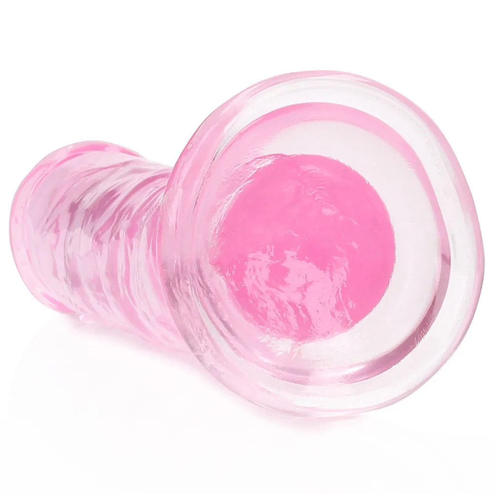 RealRock Crystal Clear Jelly 6 Inch Dildo in Pink