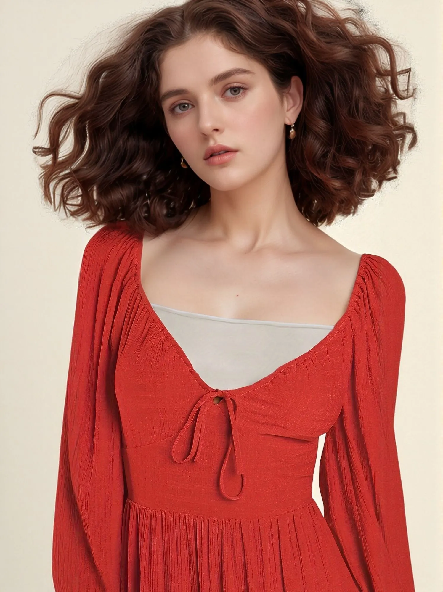 Red Boho Tier Dress