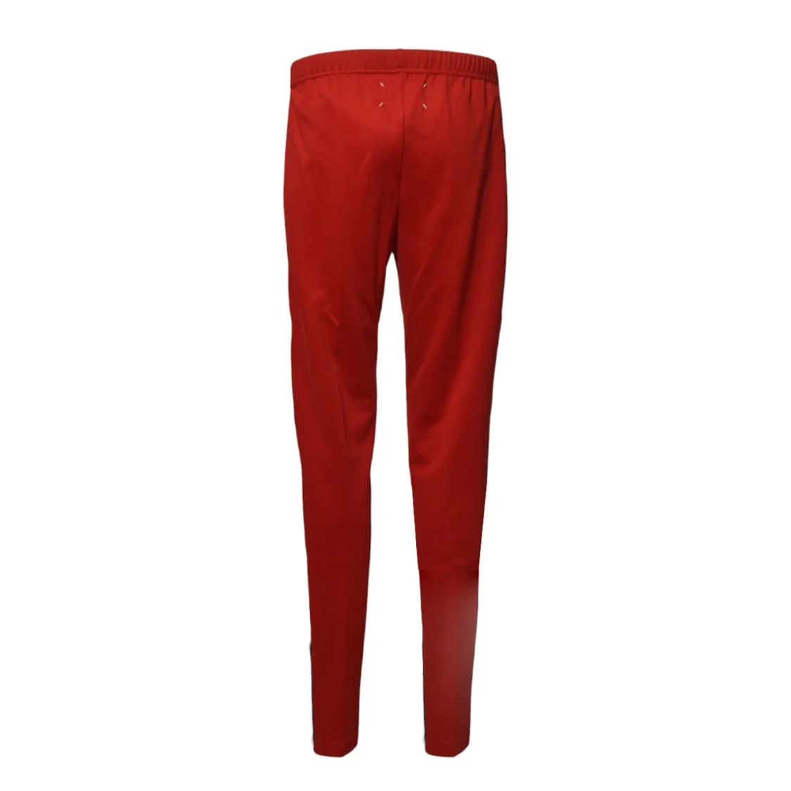 Red Jersey Track Pants With Side Band
