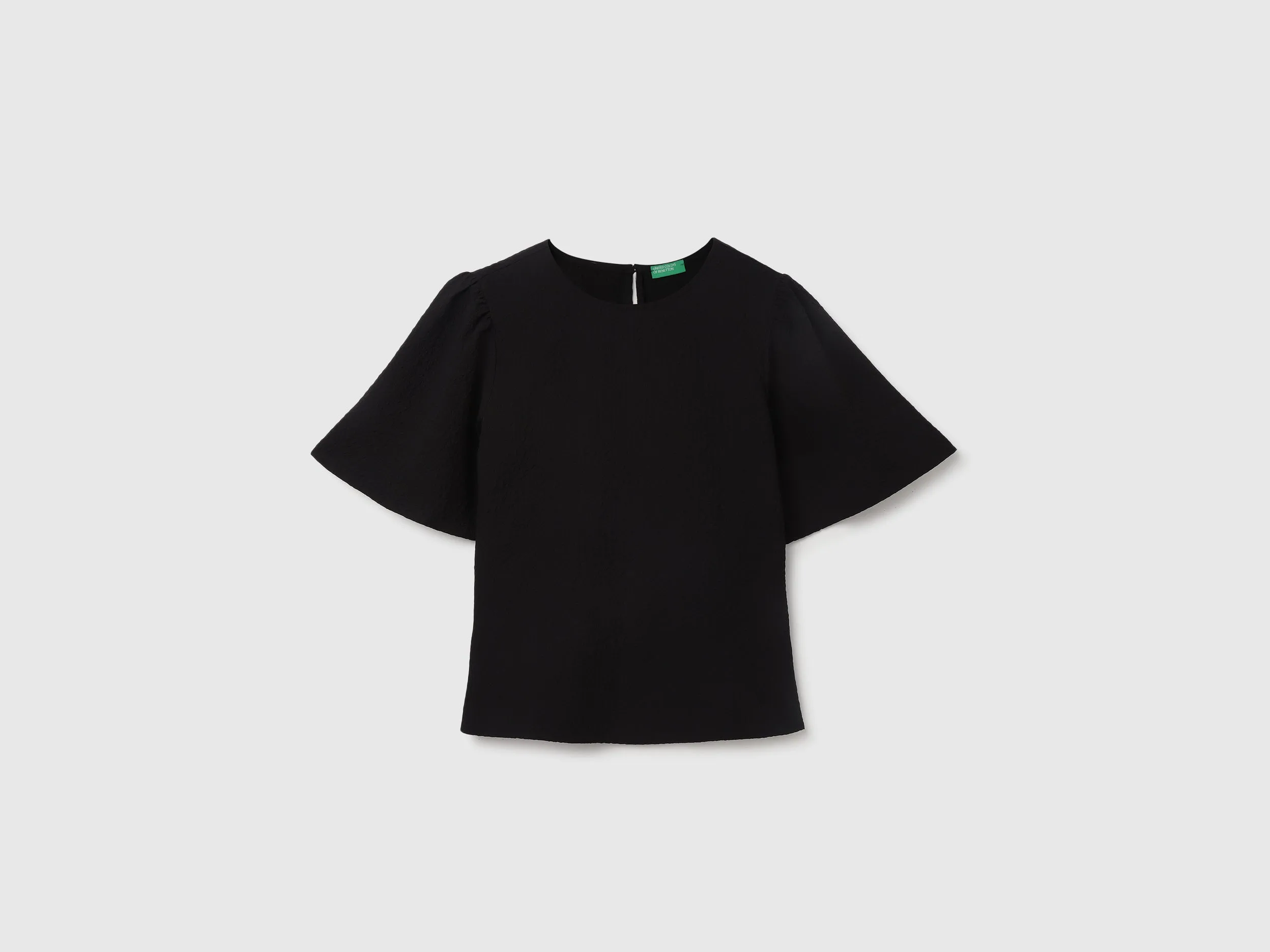 Regular Fit Round Neck Solid Tops