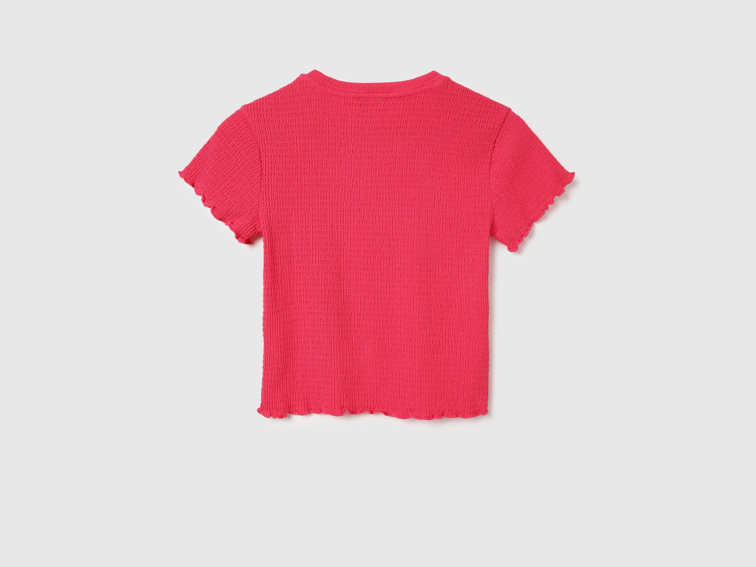 Regular Fit Round Neck Textured Tops