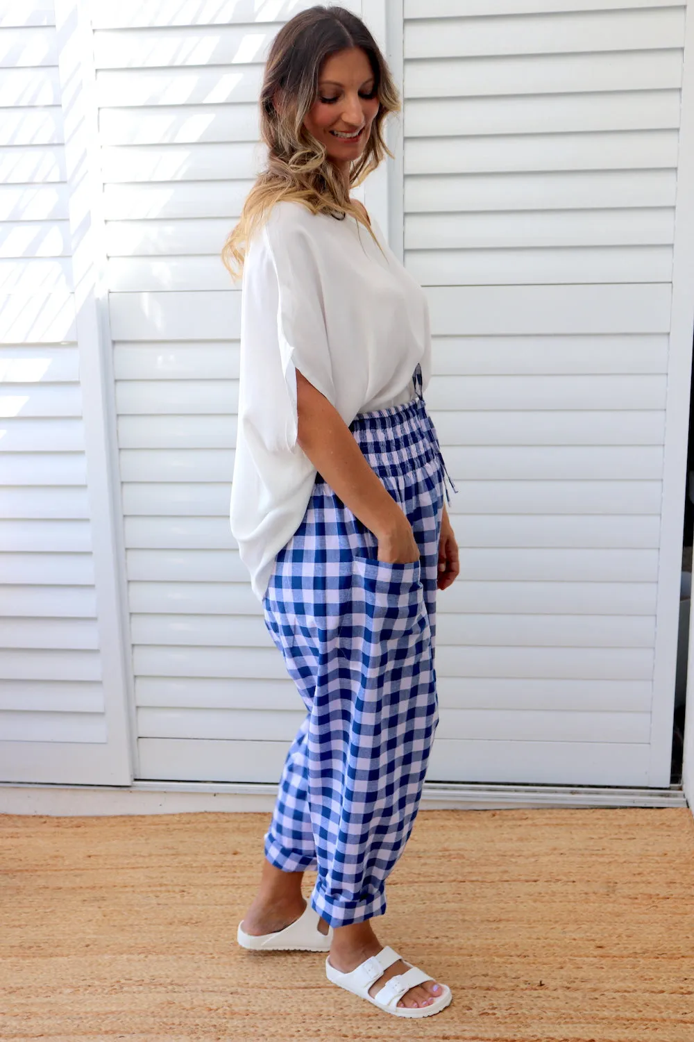 Relaxed Boho One Size Top in White