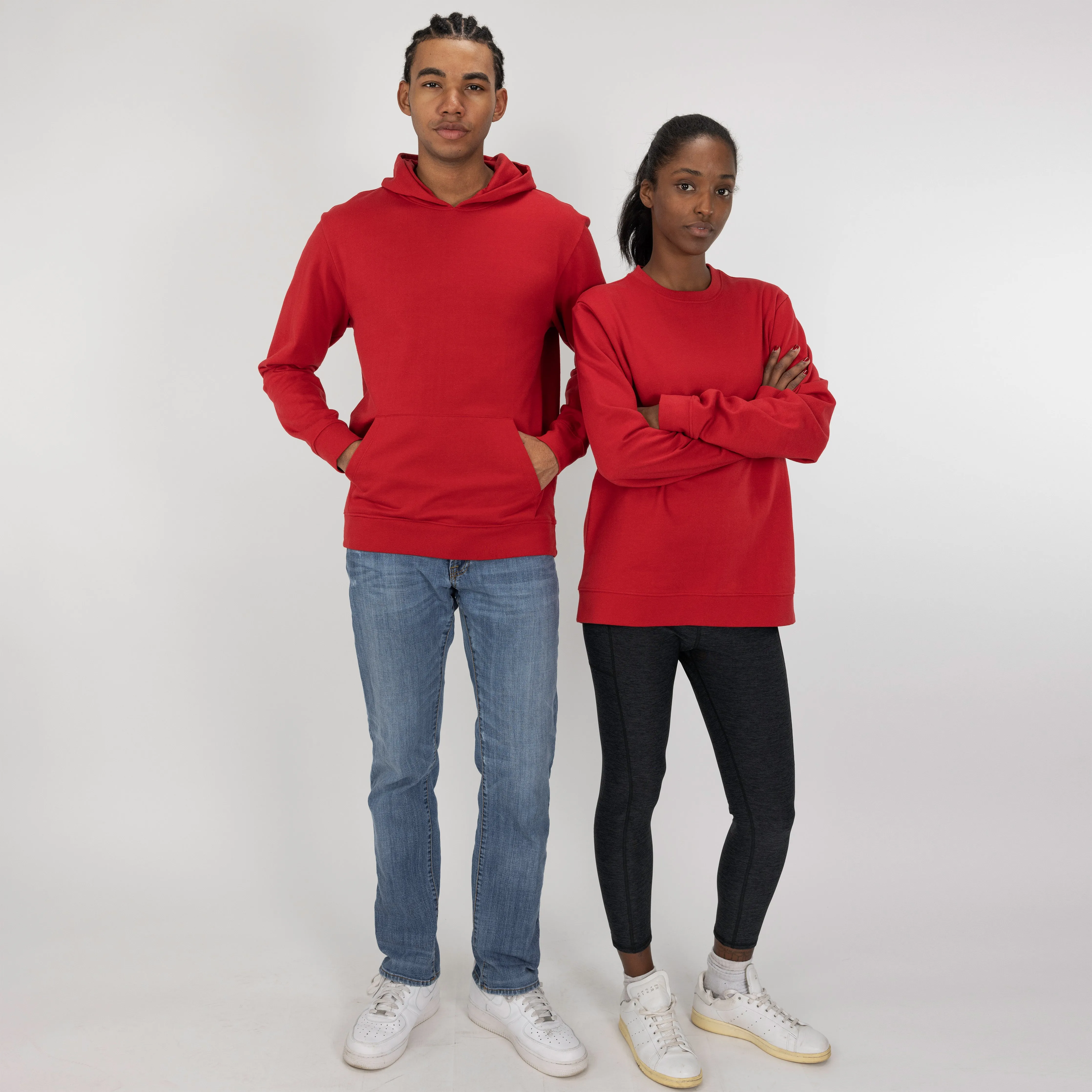 Retro Classic Crew Sweatshirt - Red