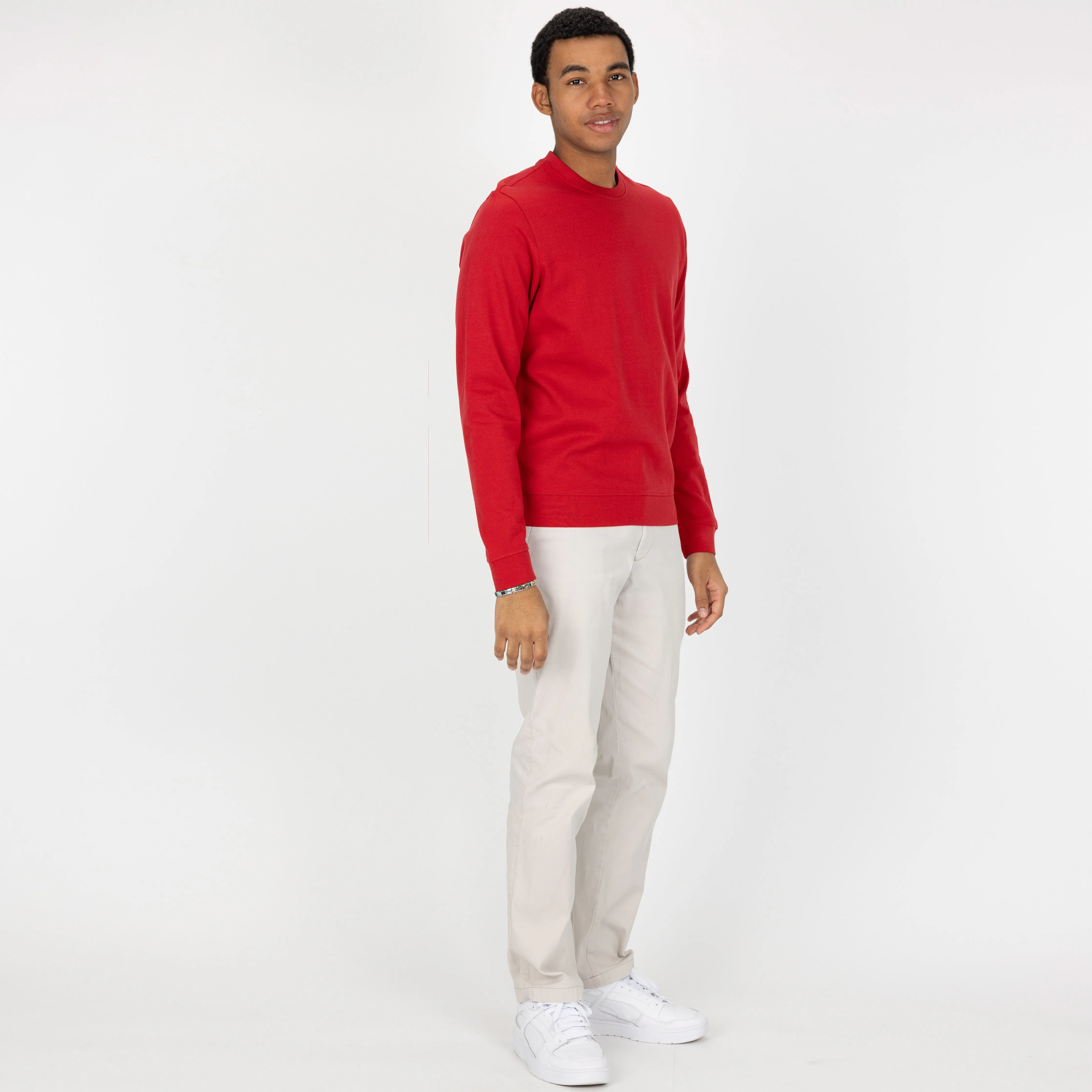 Retro Classic Crew Sweatshirt - Red