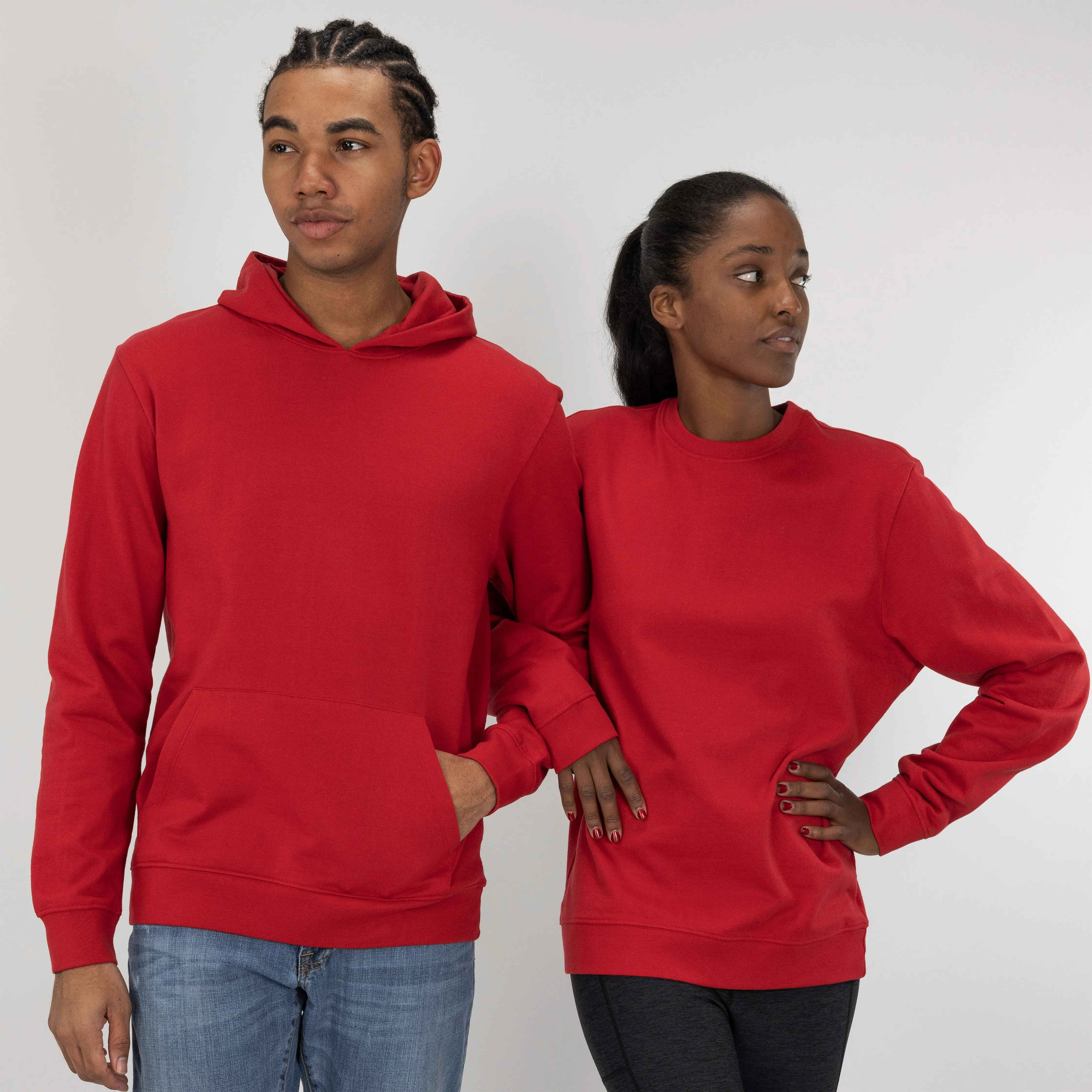 Retro Classic Crew Sweatshirt - Red