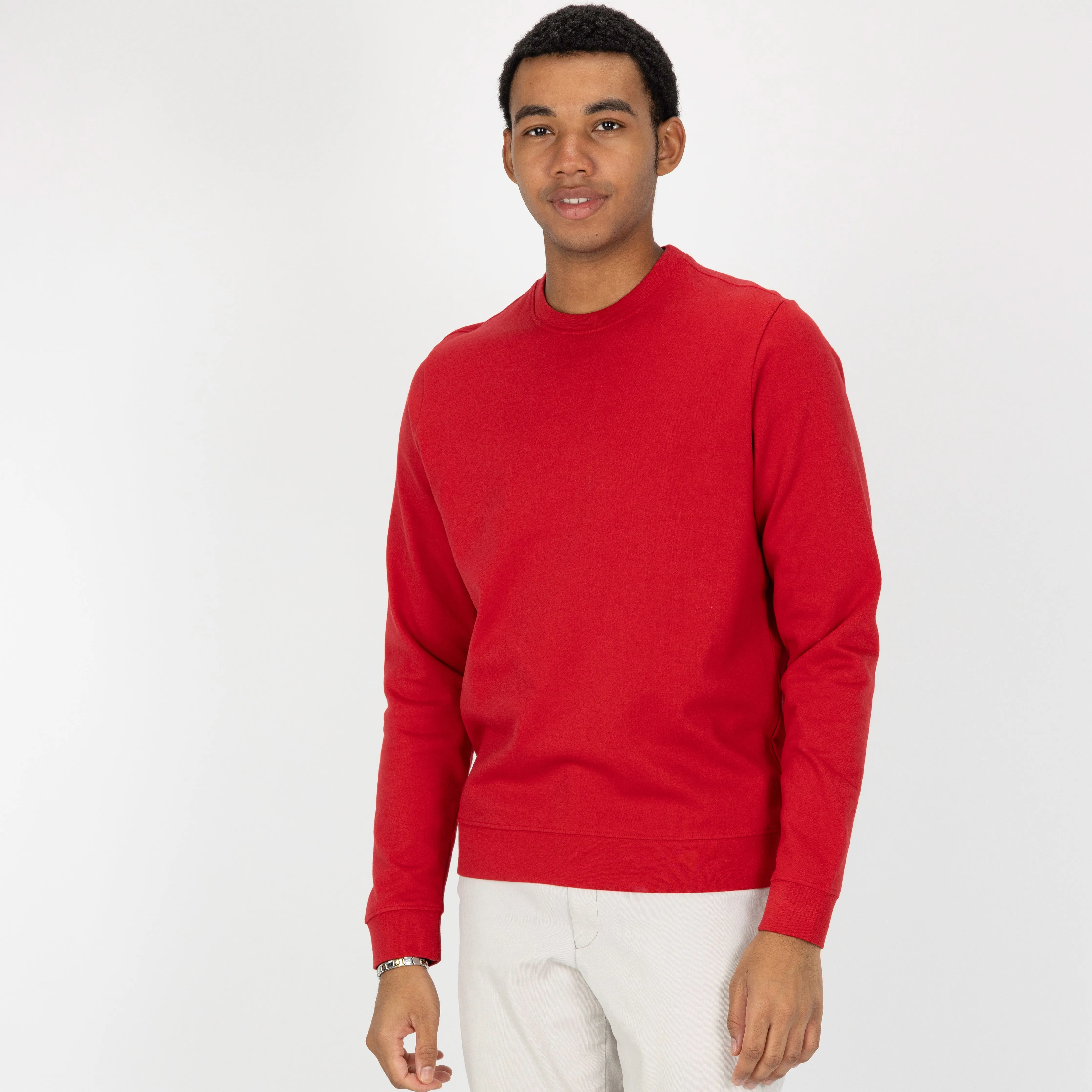 Retro Classic Crew Sweatshirt - Red