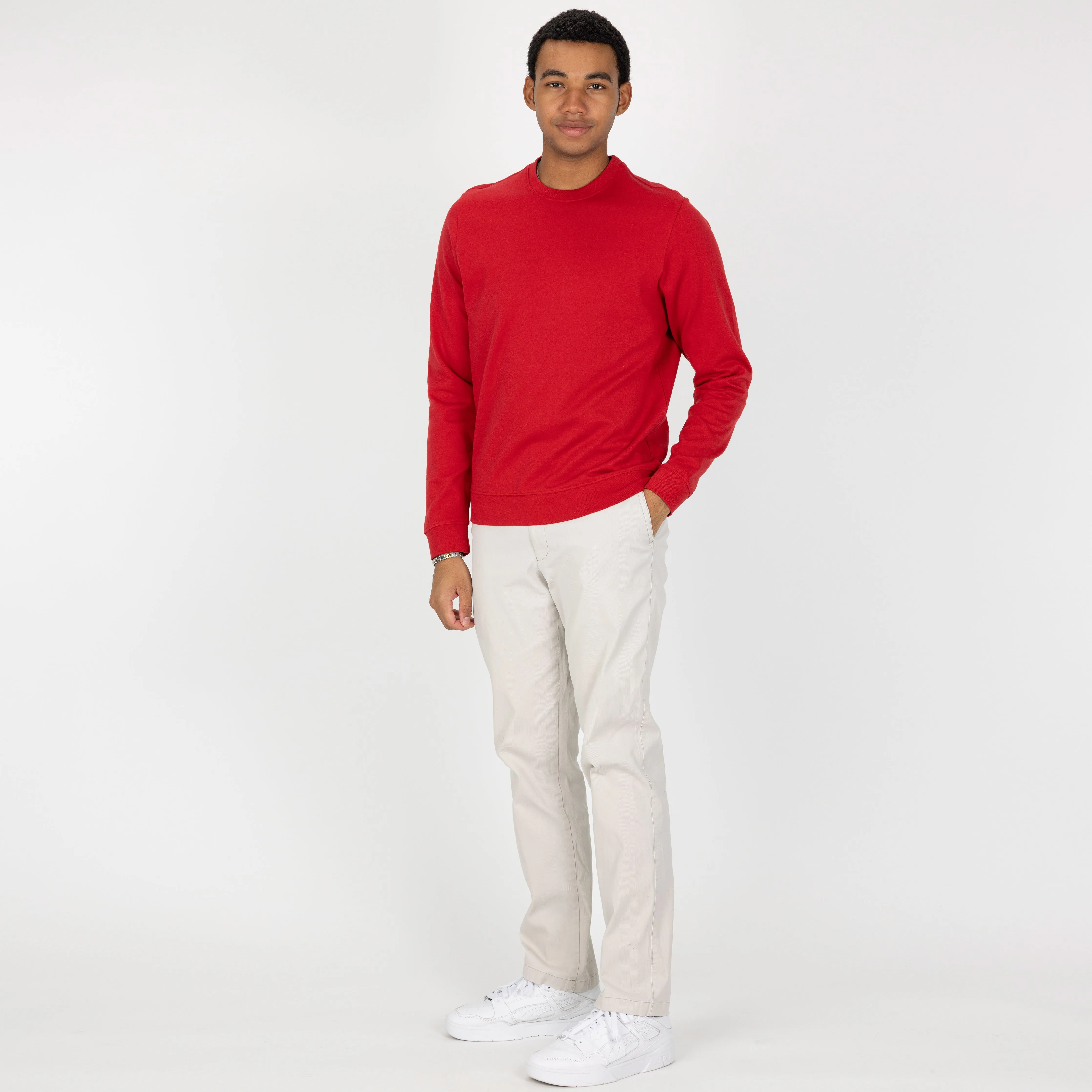 Retro Classic Crew Sweatshirt - Red