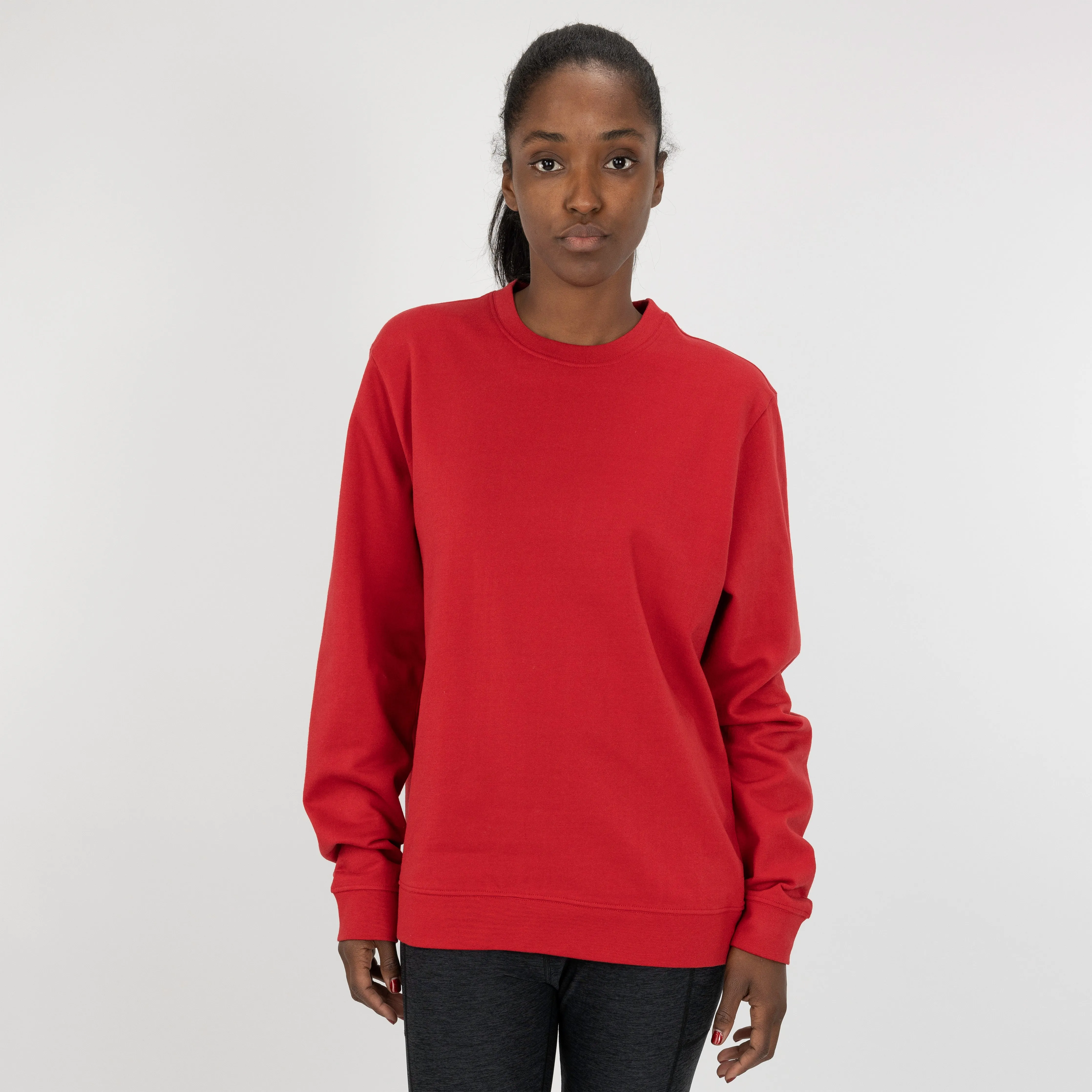 Retro Classic Crew Sweatshirt - Red