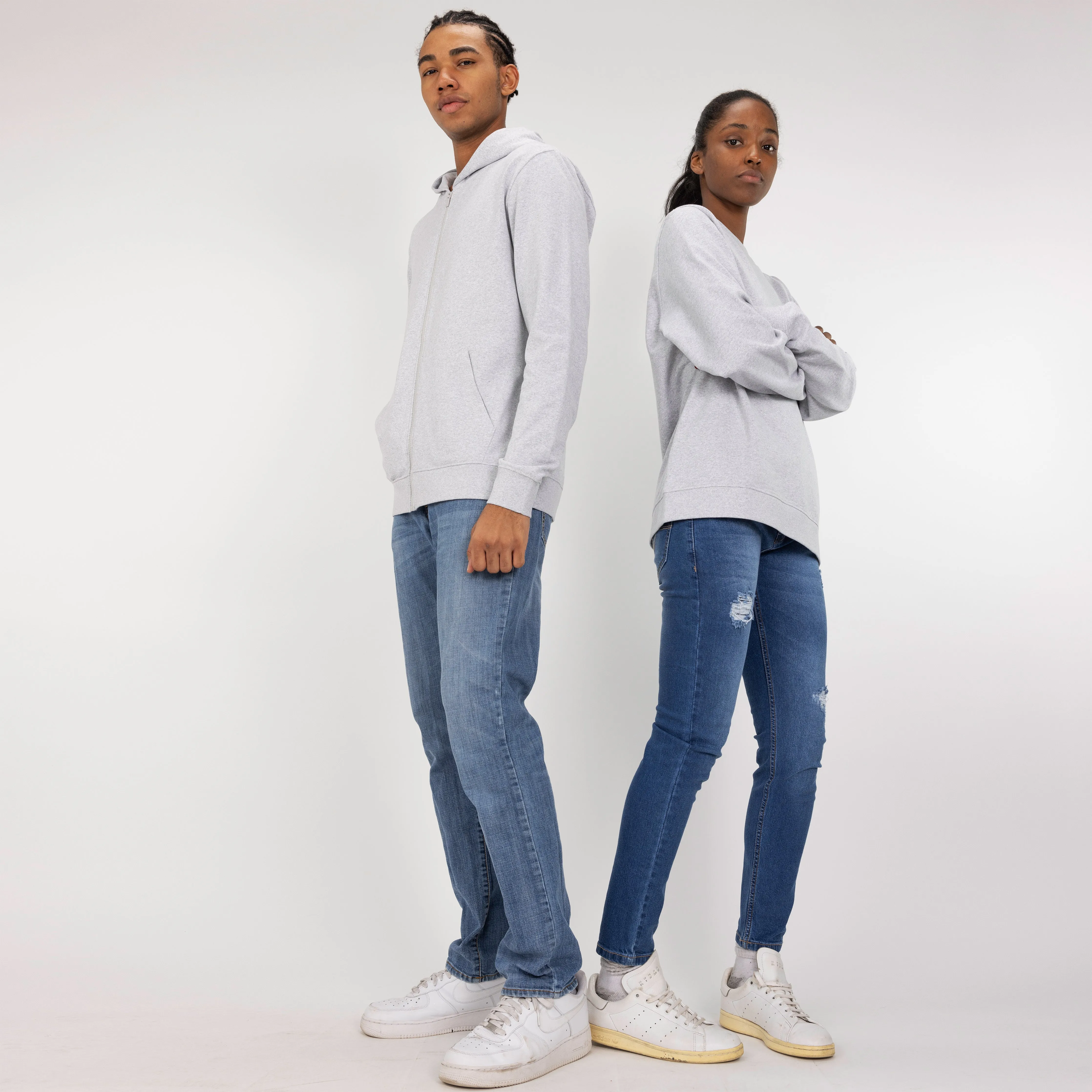 Retro Classic Crew Sweatshirt - White Heather