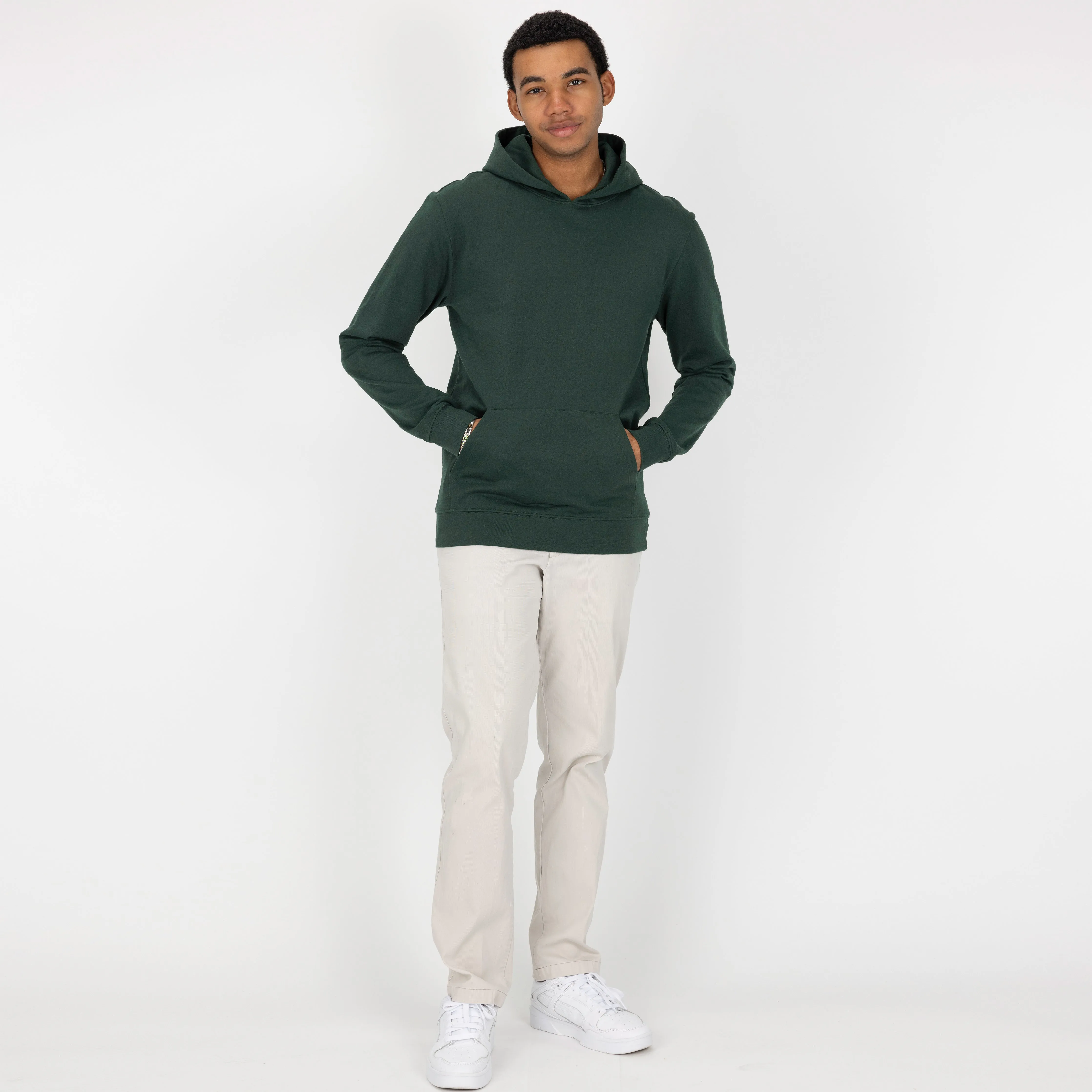 Retro Classic Pullover Hoodie - Green