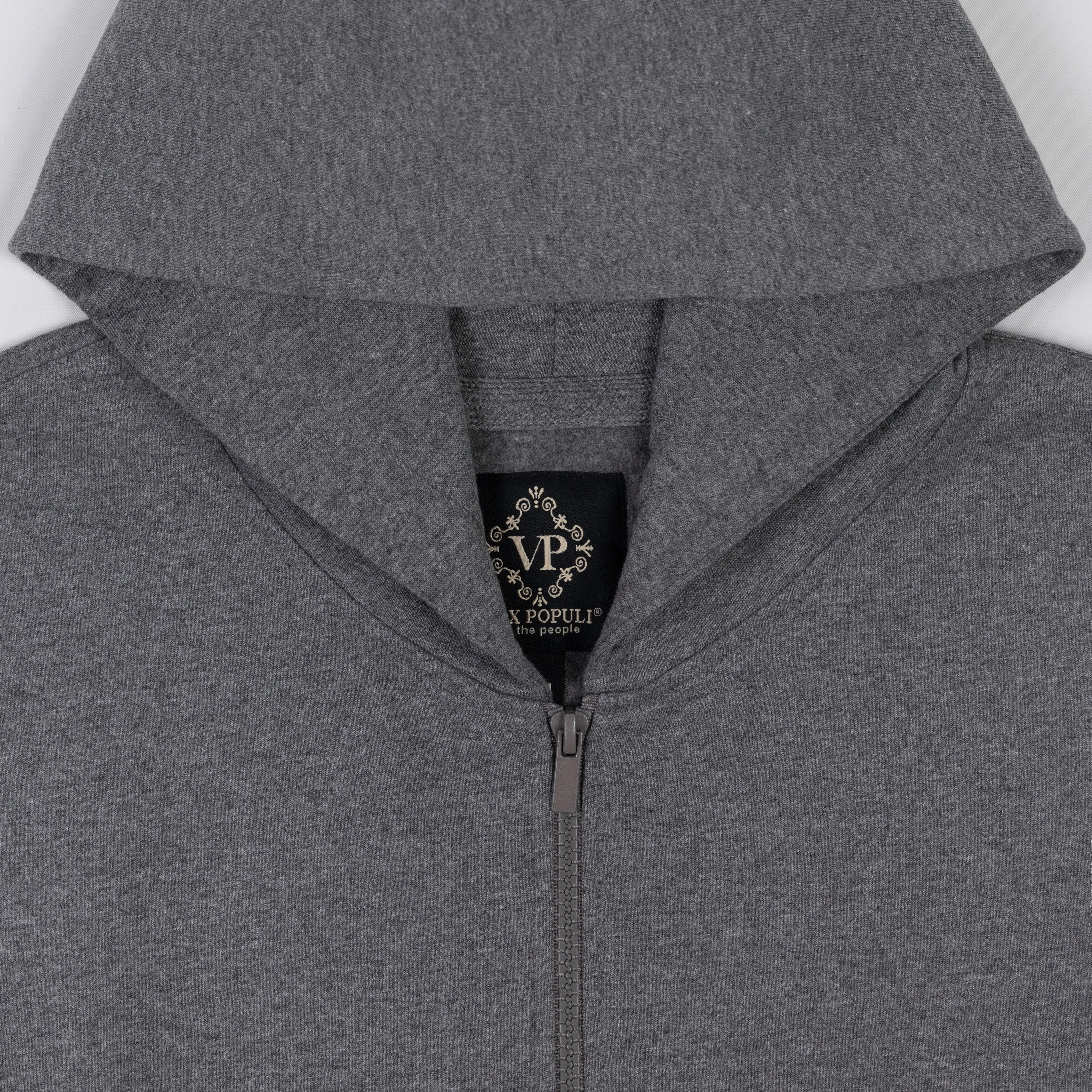 Retro Classic Zip Hoodie - Heather Grey