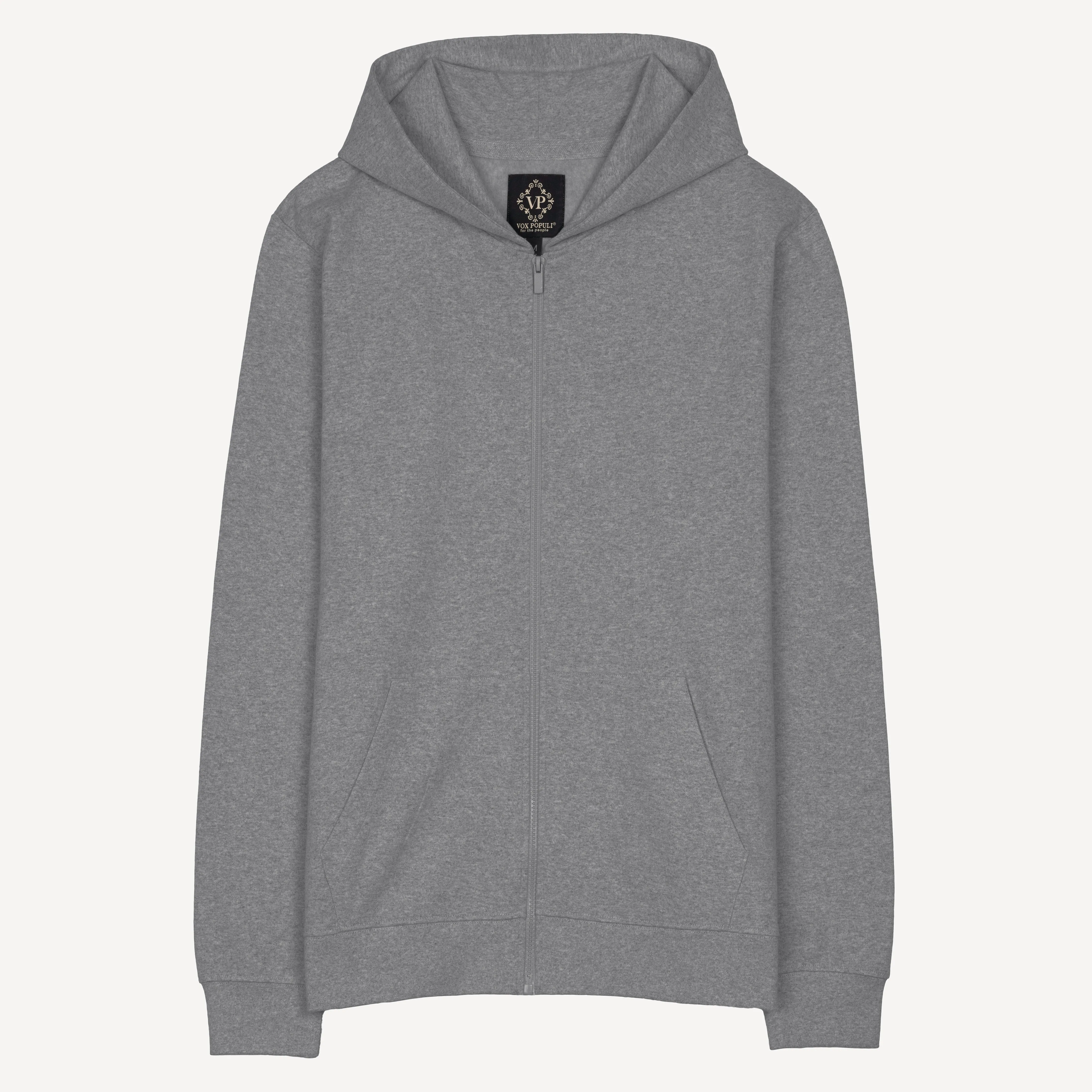 Retro Classic Zip Hoodie - Heather Grey