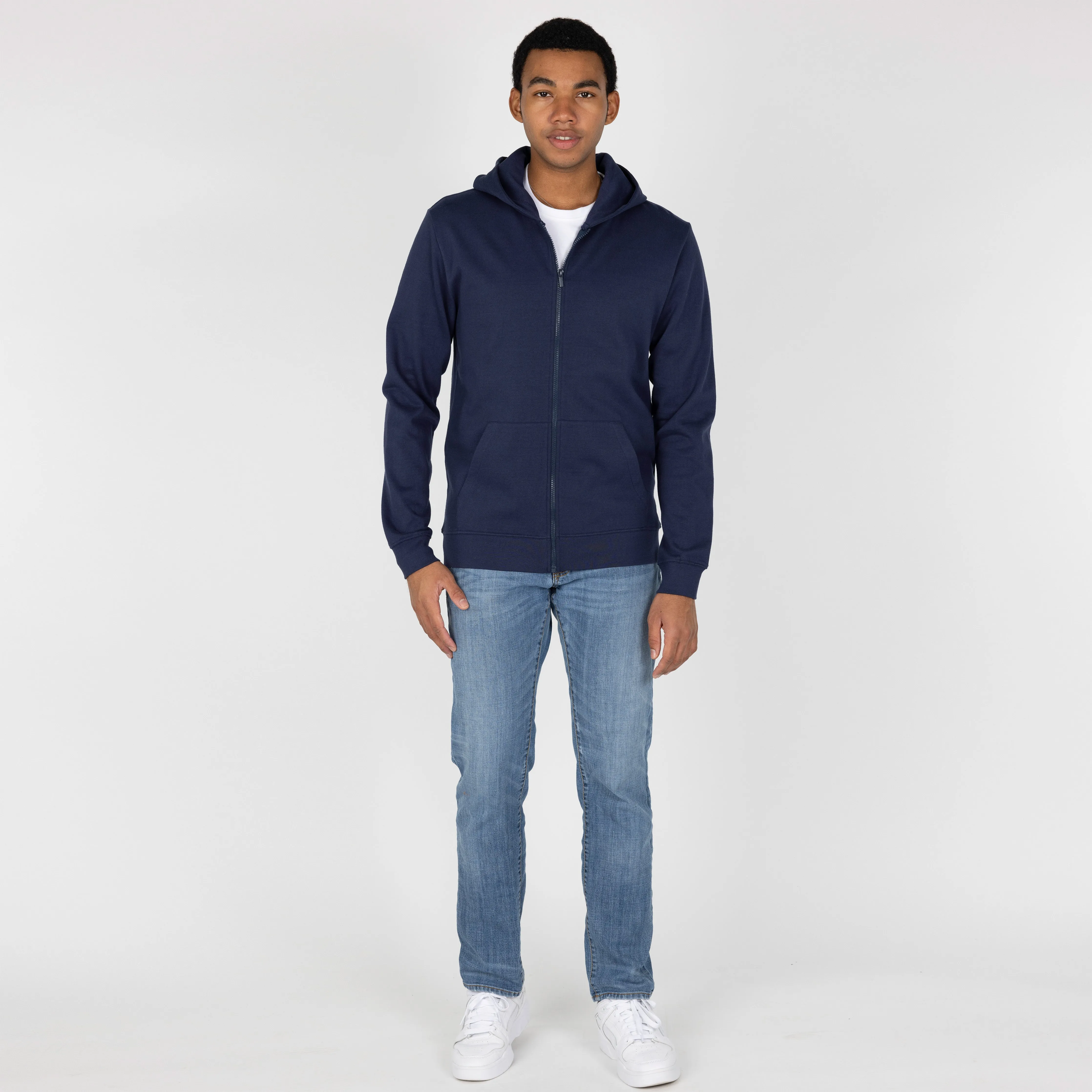 Retro Classic Zip Hoodie - Navy