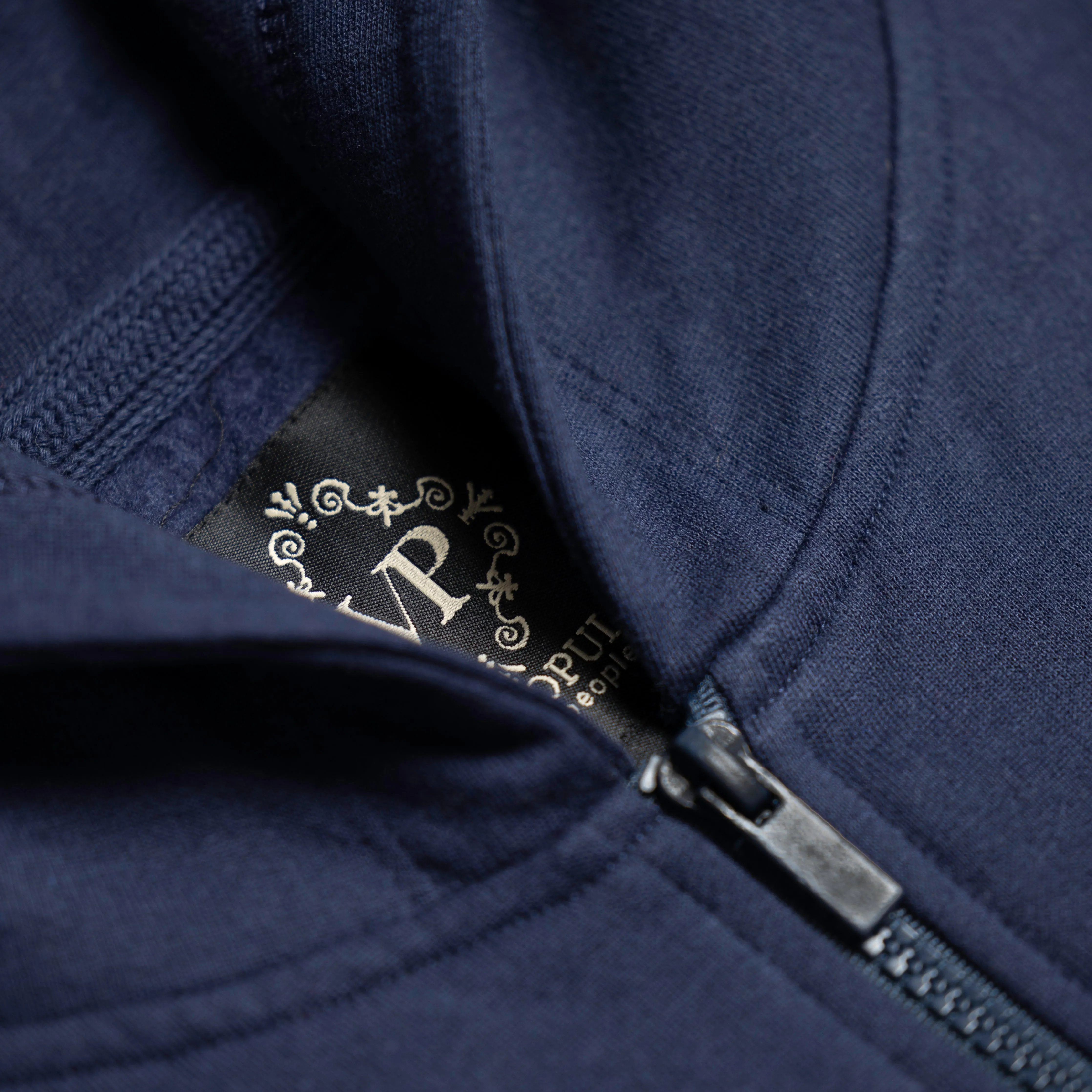 Retro Classic Zip Hoodie - Navy