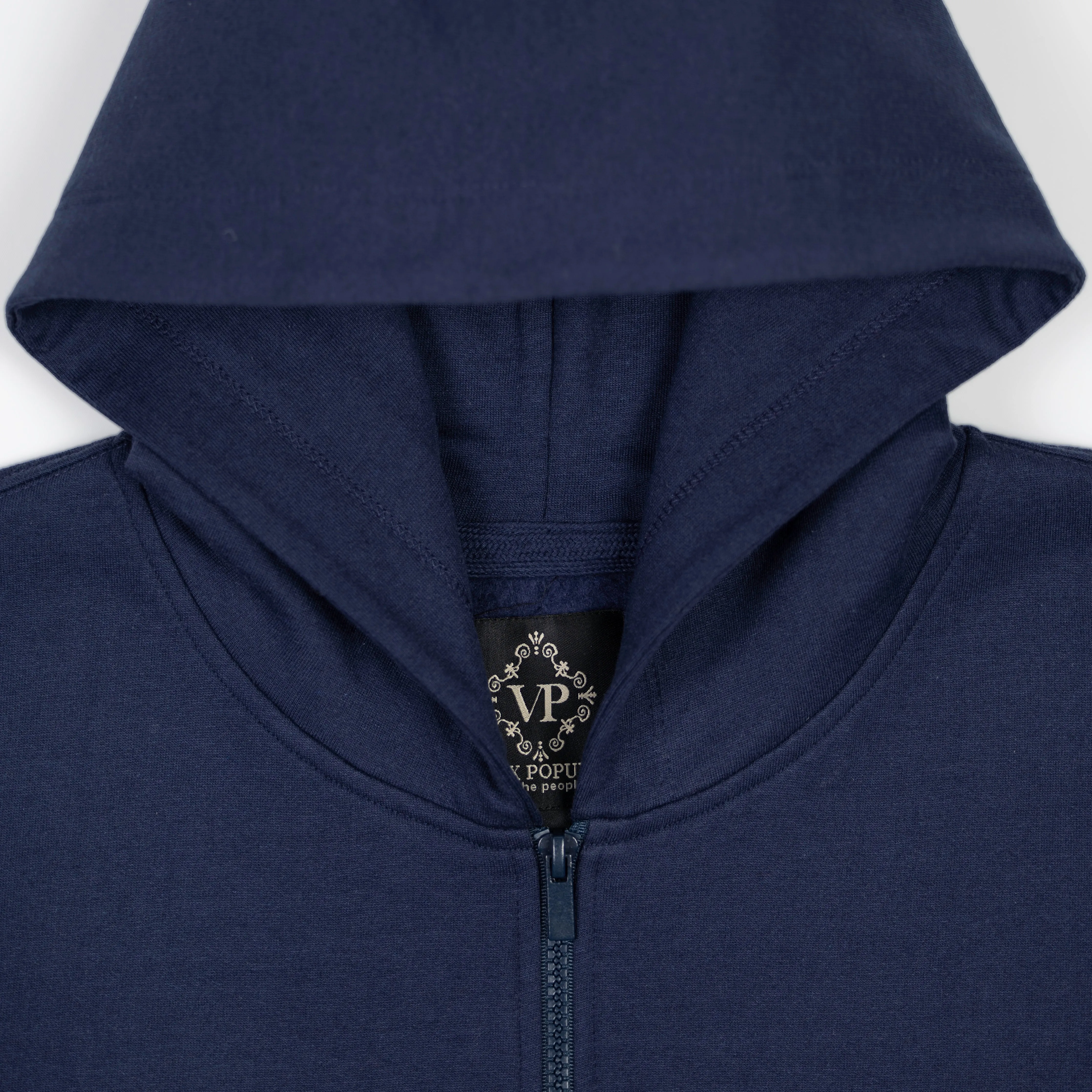 Retro Classic Zip Hoodie - Navy