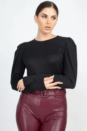 Rework the Room Puff Sleeve Top - Black