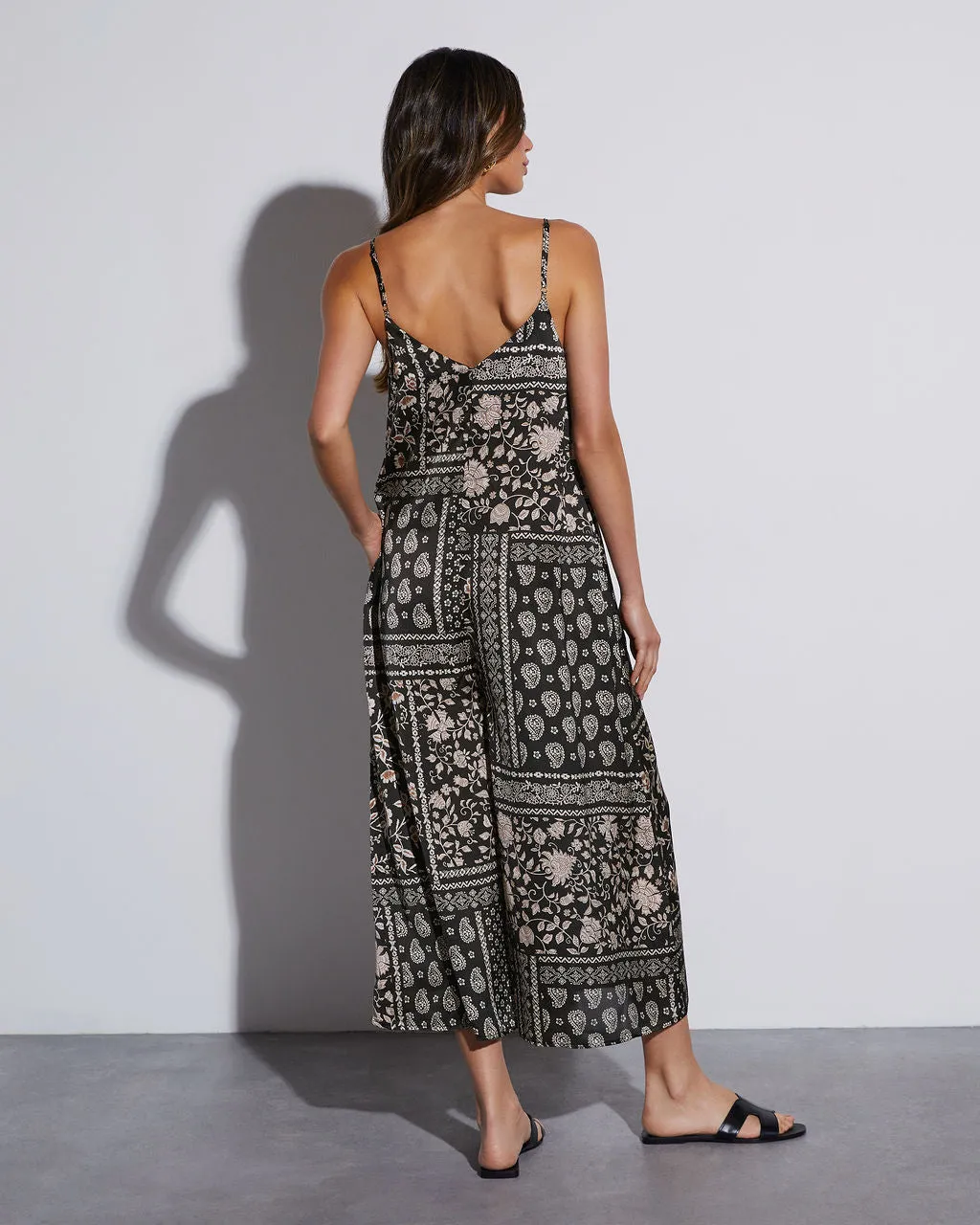 Rhapsody Printed Pocketed Boho Jumpsuit
