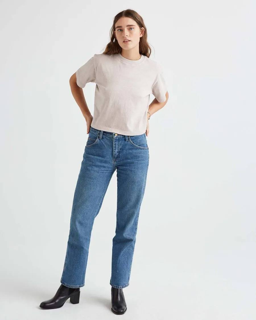 Richer Poorer Crop Tee (Mushroom)
