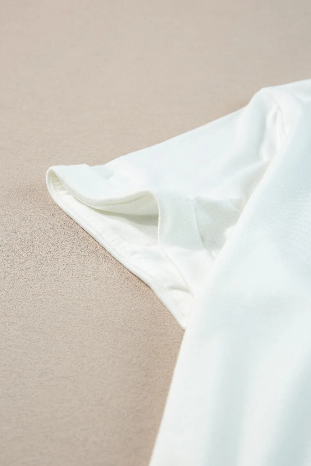Rolled Sleeve Plus Size T-shirt