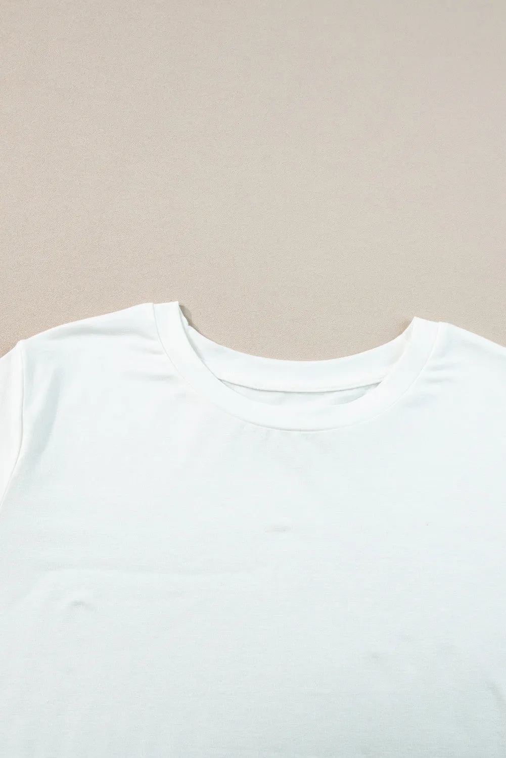 Rolled Sleeve Plus Size T-shirt