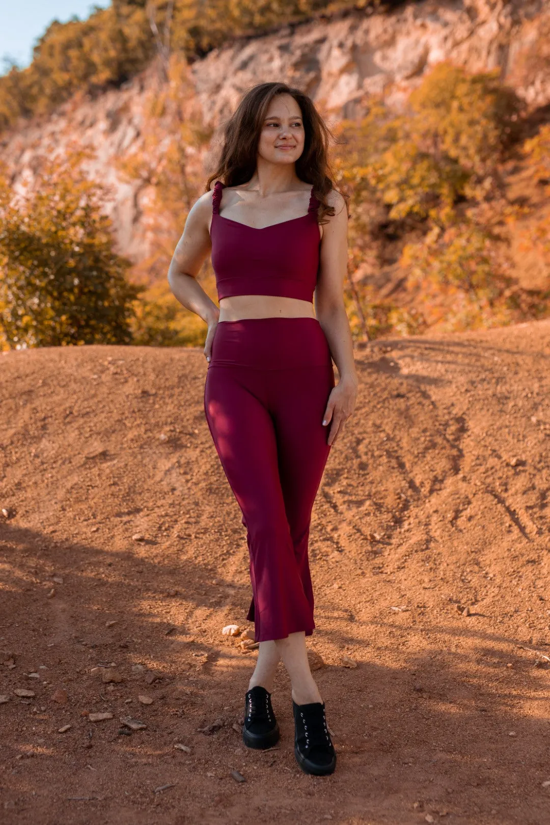 Rosa Ruffle Strap Crop Top