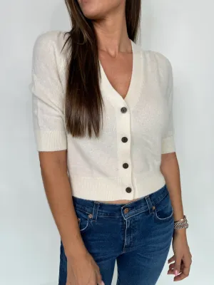 Rose and Crown Cashmere Cardigan Cream