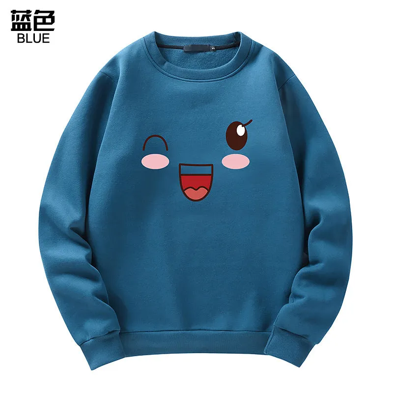 Round Neck Sweater Long Sleeved Sweatshirt