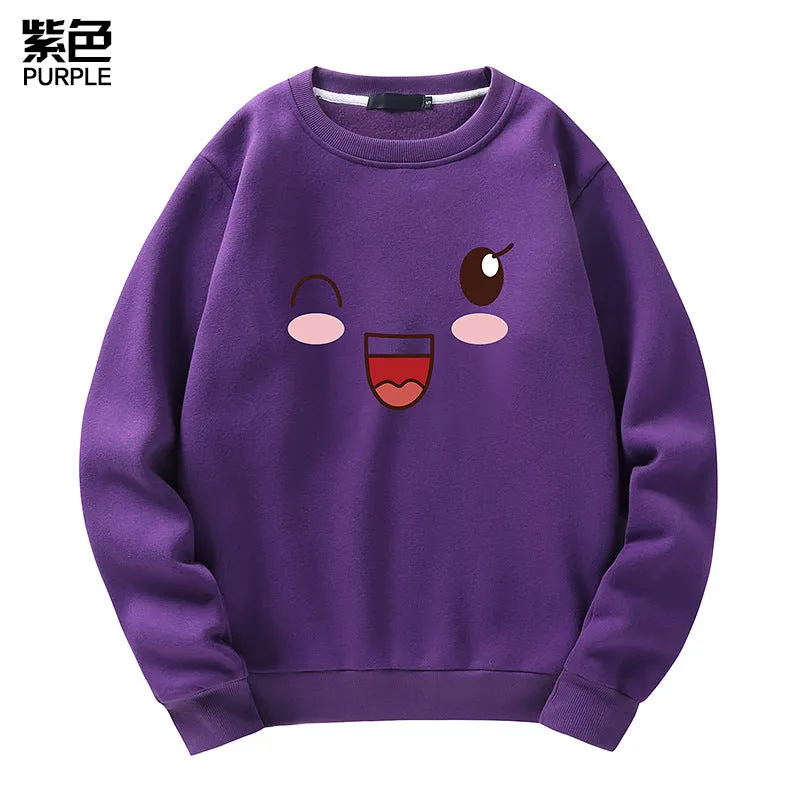 Round Neck Sweater Long Sleeved Sweatshirt