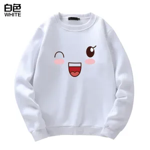 Round Neck Sweater Long Sleeved Sweatshirt