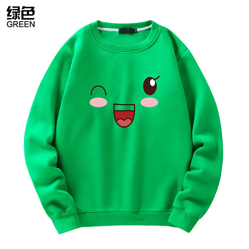 Round Neck Sweater Long Sleeved Sweatshirt