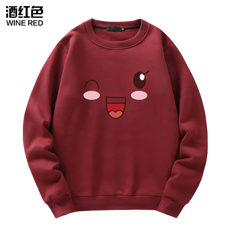 Round Neck Sweater Long Sleeved Sweatshirt