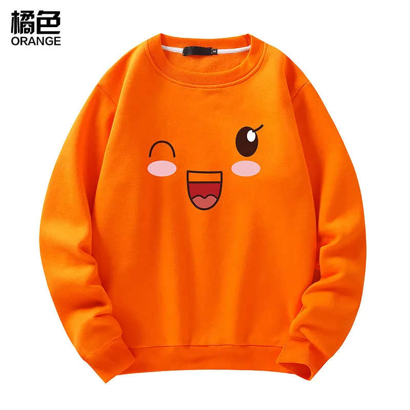 Round Neck Sweater Long Sleeved Sweatshirt