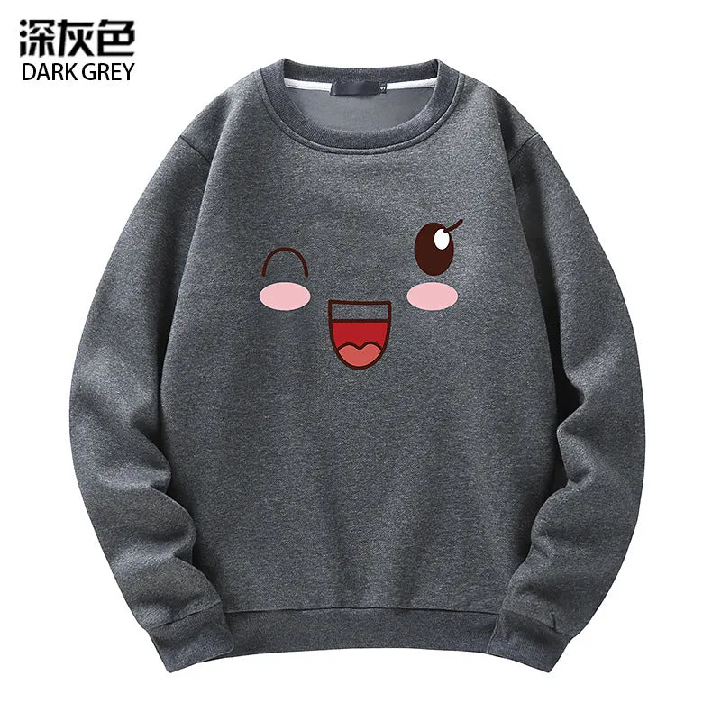Round Neck Sweater Long Sleeved Sweatshirt