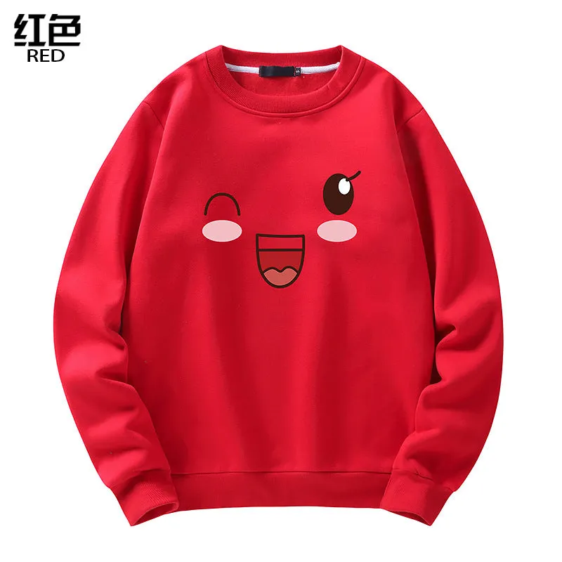 Round Neck Sweater Long Sleeved Sweatshirt