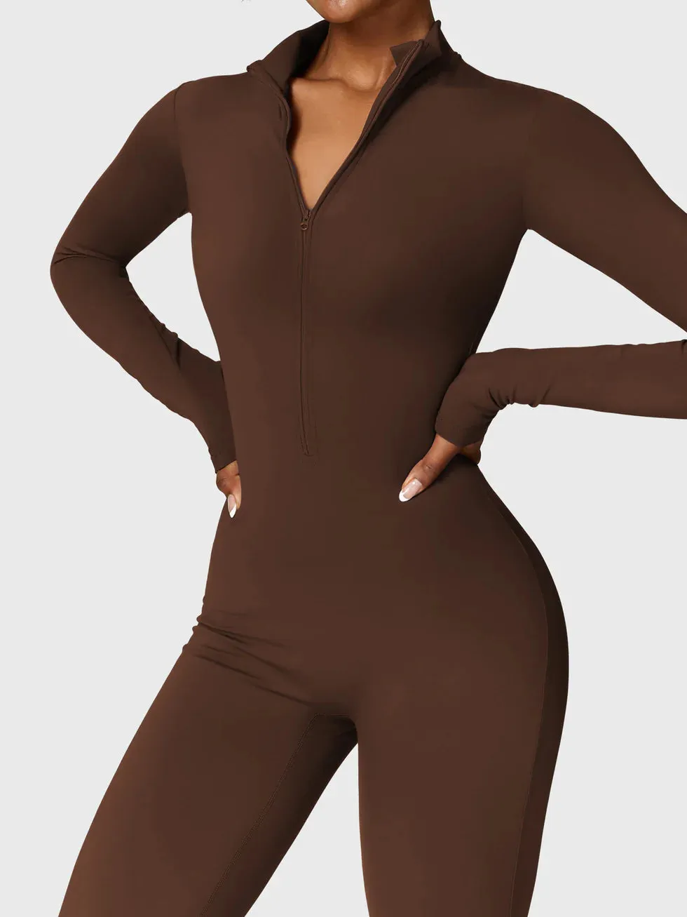 Roxanne Eternal Goddess Seamless Long-Sleeve Yoga Jumpsuit