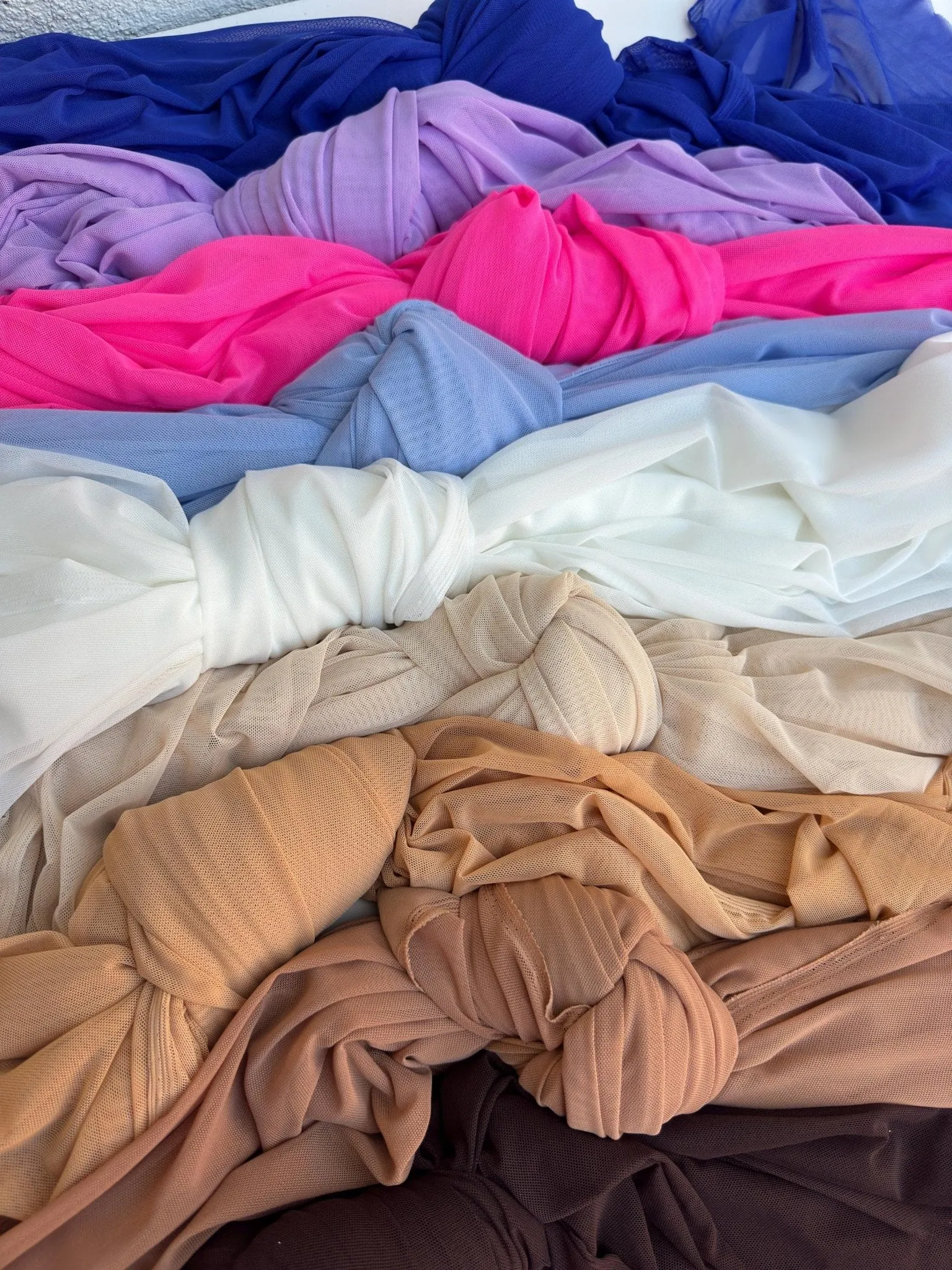 Royal Blue 4-Way Stretch Power Mesh Fabric by Yard, Luxury Sheer Soft for Bridal, Yoga Wear, Dresses, Lingerie, Activewear Event Decoration