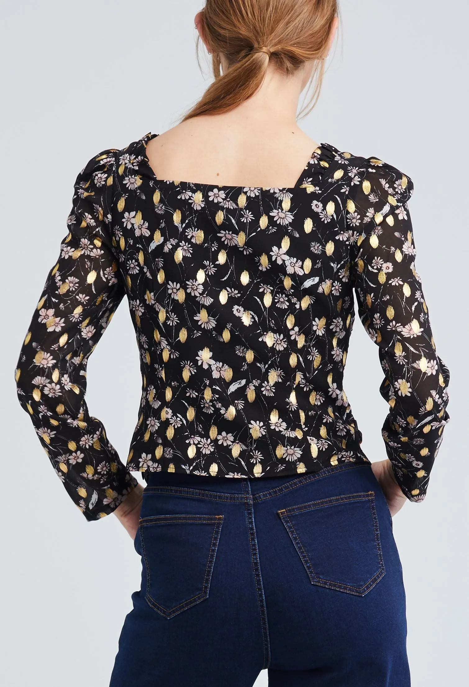 Ruched Front Sweetheart Top