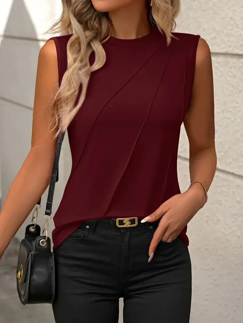 Saima - Sleeveless Cropped Top For Women - Chic & Bold