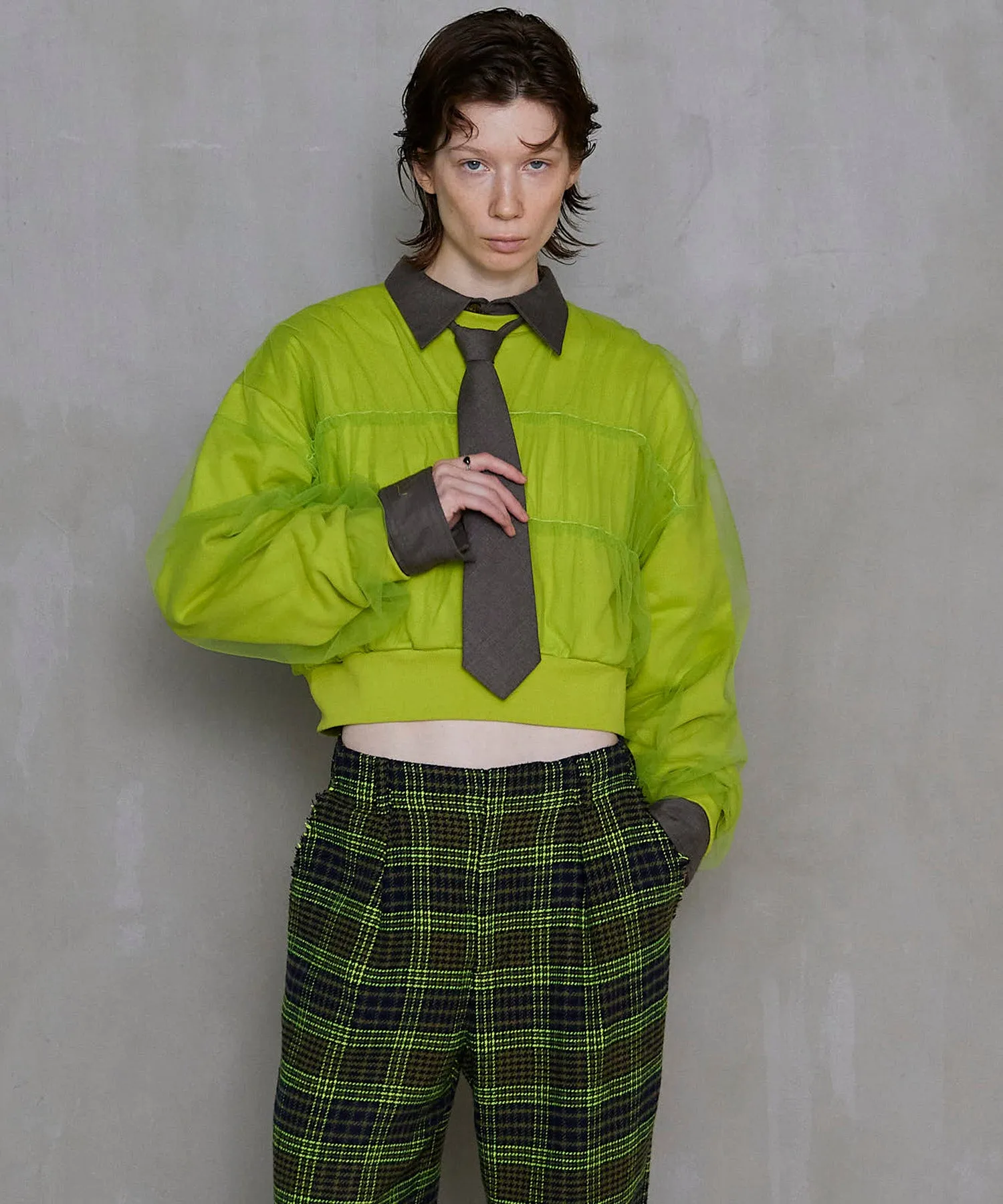 【SALE】Tulle Layered Sweatshirt