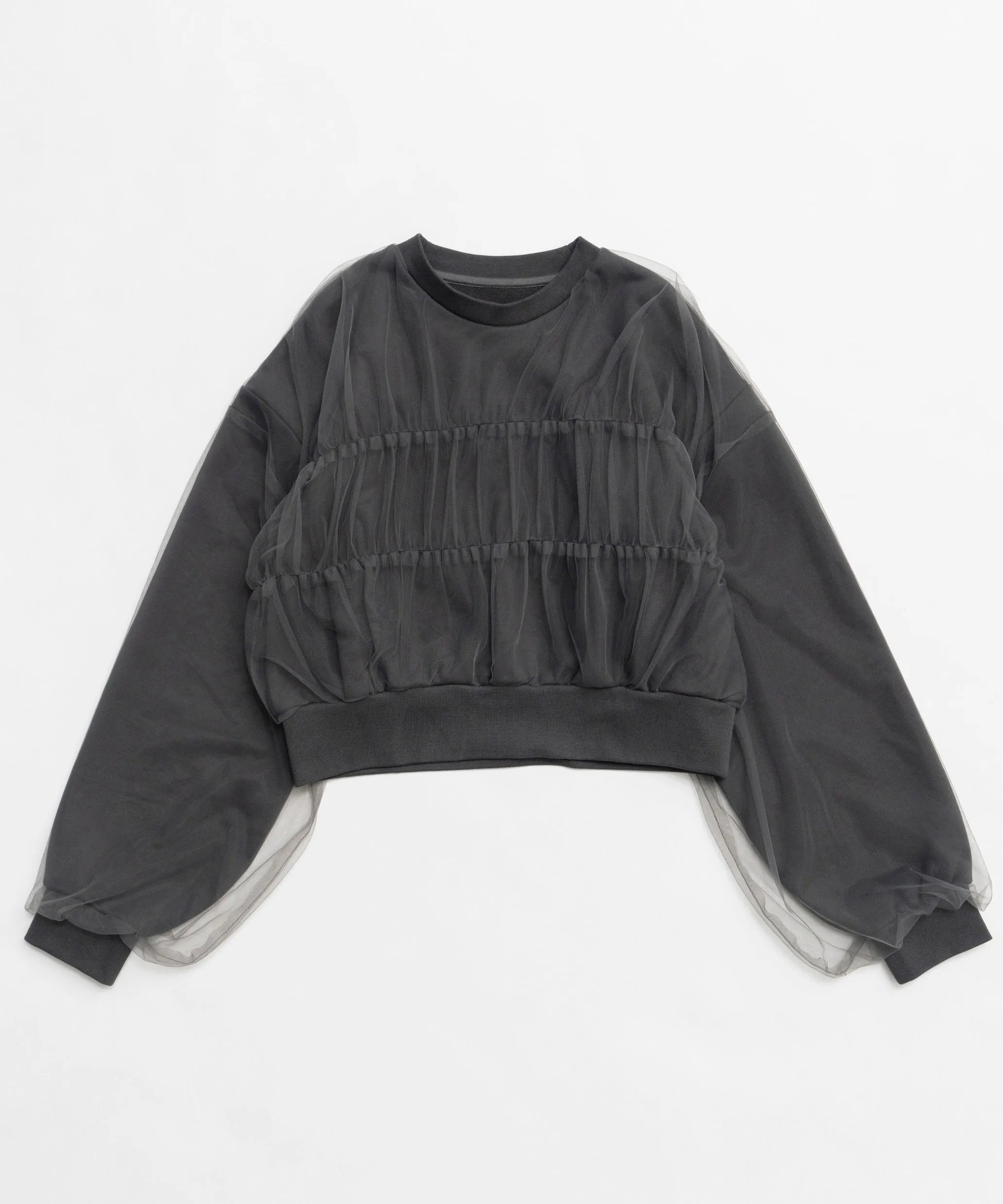 【SALE】Tulle Layered Sweatshirt