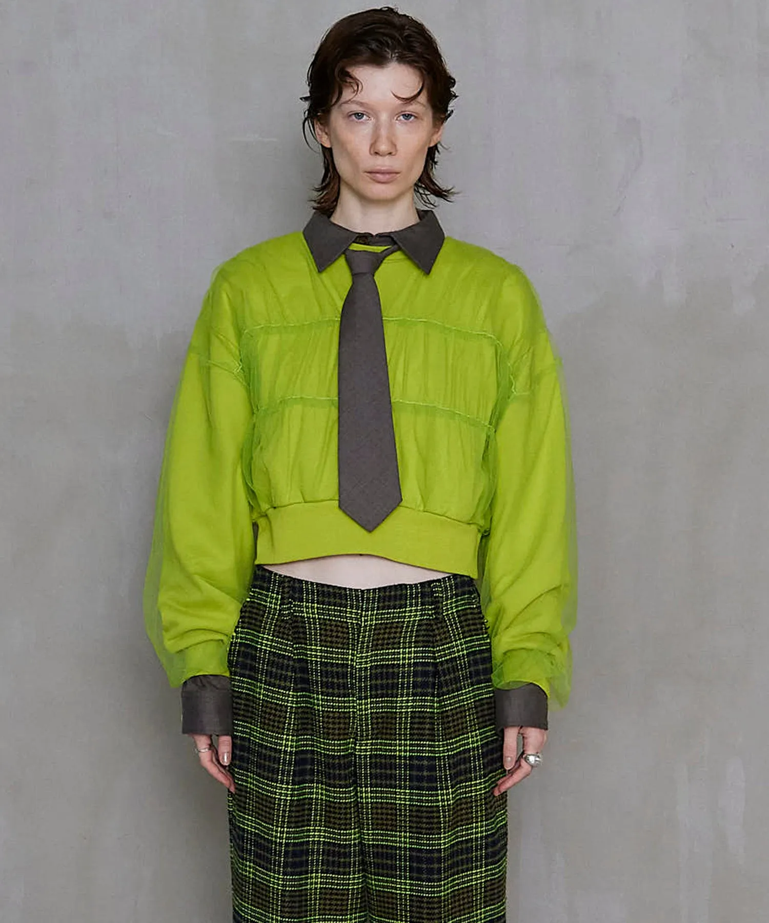 【SALE】Tulle Layered Sweatshirt